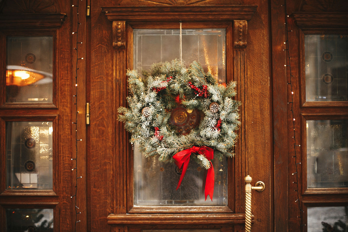 Holiday Wreath Hanging on Front Door | Blog | Greystar